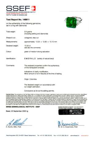 EMERALD AND DIAMOND RING - photo 2 EMERALD AND DIAMOND RING - photo 2