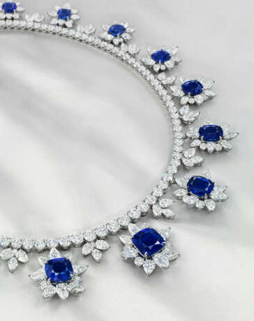 A MAGNIFICENT SAPPHIRE AND DIAMOND NECKLACE - photo 1
