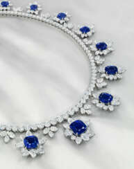 A MAGNIFICENT SAPPHIRE AND DIAMOND NECKLACE