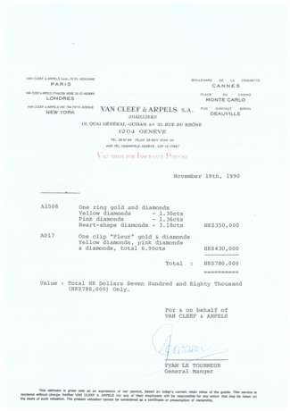 VAN CLEEF & ARPELS COLOURED DIAMOND AND DIAMOND `FLEUR` BROOCH - photo 2