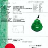 AN IMPORTANT JADEITE AND DIAMOND PENDANT - photo 4