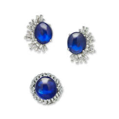 SET OF SAPPHIRE AND DIAMOND JEWELLERY