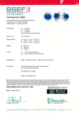 SET OF SAPPHIRE AND DIAMOND JEWELLERY - фото 4