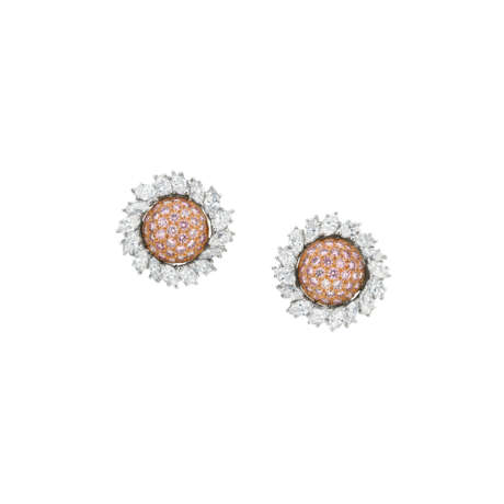HARRY WINSTON DIAMOND AND COLOURED DIAMOND EARRINGS - photo 1