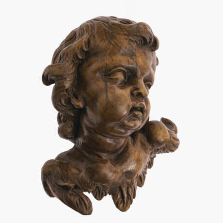 A pair of winged putti heads - фото 2