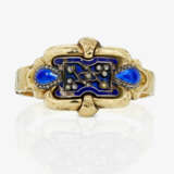 A bangle with blue enamel and rose-cut diamonds - фото 2