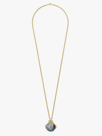 A pendant with a swan and diamonds, and a cord necklace - фото 3 A pendant with a swan and diamonds, and a cord necklace - фото 3