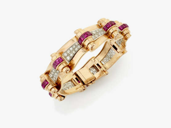A bracelet with rubies and diamonds - фото 1