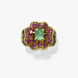 A necklace and ring with rubies, sapphires, and emeralds - photo 2