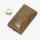 A necklace with crystal opals, diamonds, diopsides and small pearls, and a ring with crystal opals and tiny rubies - фото 5