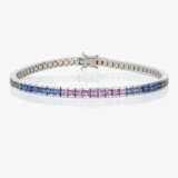 A Rivière bracelet with multi-coloured sapphires - фото 1
