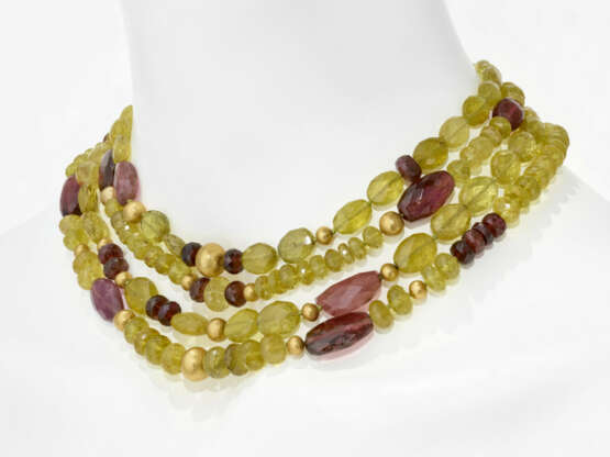 A four-strand tourmaline necklace - фото 1 A four-strand tourmaline necklace - фото 1