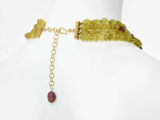 A four-strand tourmaline necklace - фото 2 A four-strand tourmaline necklace - фото 2