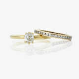 A solitaire ring and eternity ring adorned with old- and octagonal-cut diamonds - photo 2