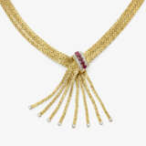 A necklace with rubies and brilliant-cut diamonds - photo 1