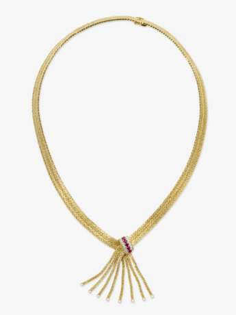 A necklace with rubies and brilliant-cut diamonds - photo 2 A necklace with rubies and brilliant-cut diamonds - photo 2