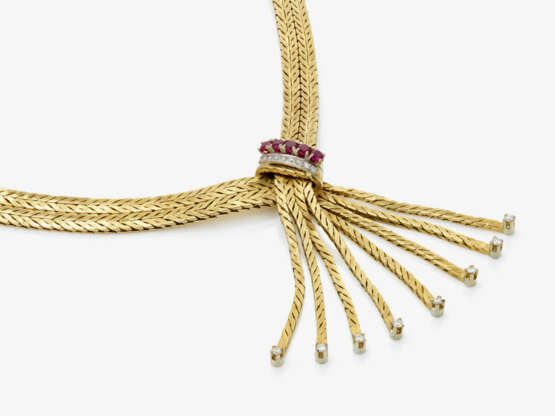 A necklace with rubies and brilliant-cut diamonds - photo 3 A necklace with rubies and brilliant-cut diamonds - photo 3