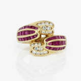 A ring with rubies and brilliant-cut diamonds - photo 2