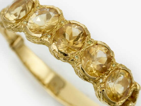 A bangle with large citrines - photo 2