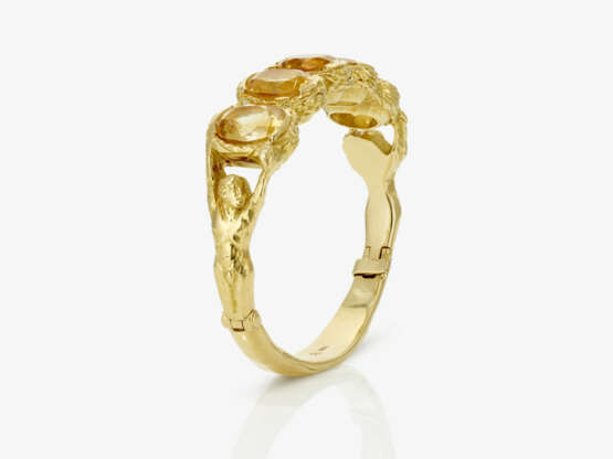 A bangle with large citrines - photo 3