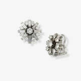 A pair of drop earrings with brilliant-cut diamonds and cultured pearls. A pair of stud earrings with diamonds - фото 3