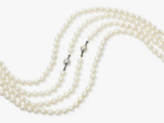 2 Akoya cultured pearl necklaces