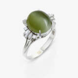 A ring with chrysoberyl and diamonds - photo 1