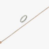 A delicate tennis bracelet adorned with brilliant-cut diamonds and an eternity ring with octagonal-cut diamonds - photo 2