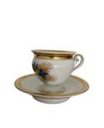 Product catalog. Royal Copenhagen Empire Style Cup and Saucer - 19th Century Porcelain, Denmark