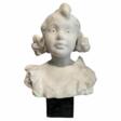 Late 19th-Century Carrara Marble Bust of a Young Girl - Покупка в один клик