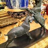 Dynamic Animal Sculpture of Goats in Bronze 20th Century Bronce Empire 20th century - photo 14