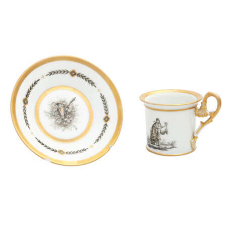 SÈVRES Tasse mit Untertasse, Marke von 1804-1814. - photo 1