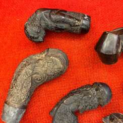 Collection of Kriss Handles, Java, Indonesia, Late 18th Early 19th Century