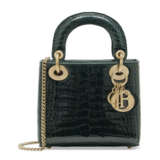 A SHINY FOREST GREEN ALLIGATOR MINI LADY DIOR WITH LIGHT GOLD HARDWARE - photo 1