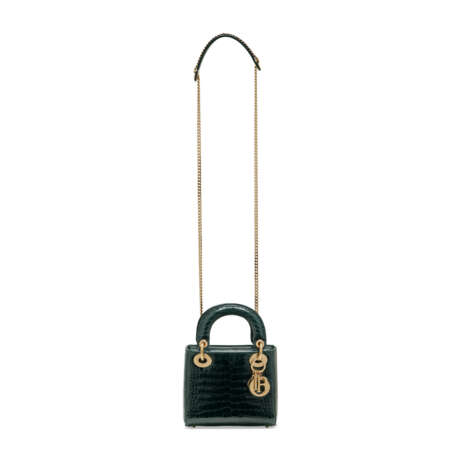 A SHINY FOREST GREEN ALLIGATOR MINI LADY DIOR WITH LIGHT GOLD HARDWARE - photo 6