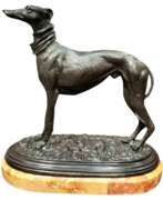 Обзор. 19th Century Statue of a Greyhound in Bronze, in the Style of Pierre-Jules M&ecirc;ne