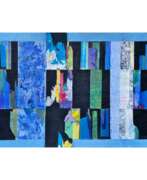 Übersicht. Jacques Lavigne, Sans titre, papier d&eacute;chir&eacute; et acrylique sur toile, 2017