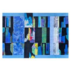 Jacques Lavigne, Sans titre, papier d&eacute;chir&eacute; et acrylique sur toile, 2017