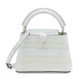 A SILVER AURORA ALLIGATOR MINI CAPUCINES WITH SILVER HARDWARE - Foto 1