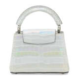 A SILVER AURORA ALLIGATOR MINI CAPUCINES WITH SILVER HARDWARE - Foto 3