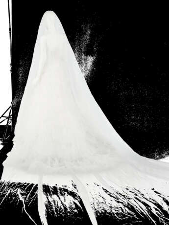 AN INCREDIBLE HAUTE COUTURE WHITE TULLE TIERED WEDDING GOWN WITH ROYAL VEIL - Foto 14 AN INCREDIBLE HAUTE COUTURE WHITE TULLE TIERED WEDDING GOWN WITH ROYAL VEIL - Foto 14