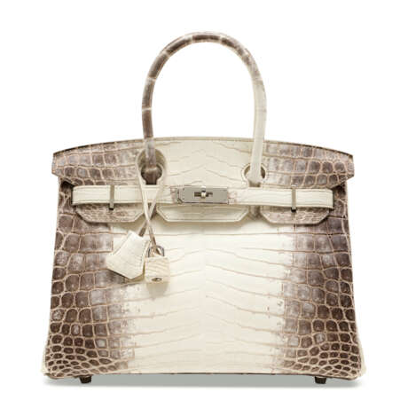 A RARE, MATTE WHITE HIMALAYA NILOTICUS CROCODILE BIRKIN 30 WITH PALLADIUM HARDWARE - Foto 1
