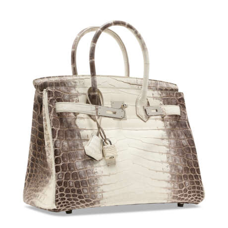 A RARE, MATTE WHITE HIMALAYA NILOTICUS CROCODILE BIRKIN 30 WITH PALLADIUM HARDWARE - Foto 2