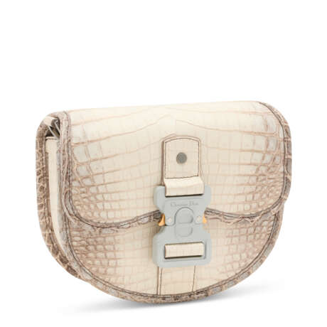 A MATTE WHITE HIMALAYA CROCODILE GALLOP MESSENGER BAG - Foto 2 A MATTE WHITE HIMALAYA CROCODILE GALLOP MESSENGER BAG - Foto 2