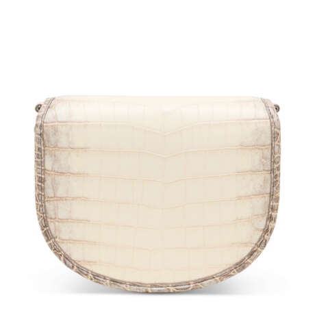 A MATTE WHITE HIMALAYA CROCODILE GALLOP MESSENGER BAG - Foto 3 A MATTE WHITE HIMALAYA CROCODILE GALLOP MESSENGER BAG - Foto 3