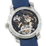 GREUBEL FORSEY. AN EXTREMELY RARE AND EXCEPTIONAL SEMI-SKELETONISED LIMITED EDITION TITANIUM WRISTWATCH WITH INCLINED DOUBLE TOURBILLON AND FIVE-DAY POWER RESERVE - photo 3