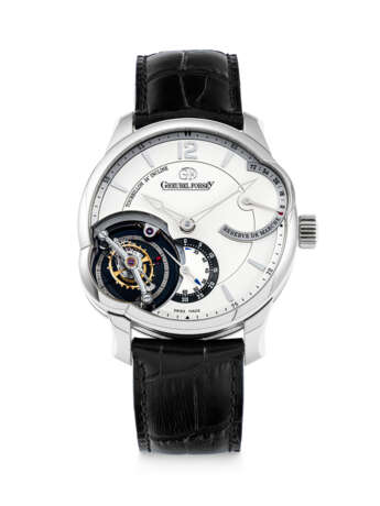 GREUBEL FORSEY. A RARE AND IMPRESSIVE 18K WHITE GOLD 25 DEGREE INCLINED AND 24 SECONDS TOURBILLON WRISTWATCH WITH POWER RESERVE - photo 1