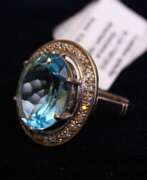 Overview. Ring with diamonds, topaz
