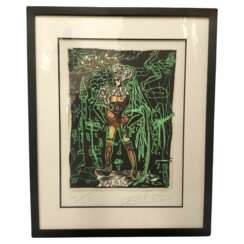 Lithograph by Robert Combas (1957-). Signed and Numbered 4390