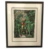 Lithograph by Robert Combas (1957-). Signed and Numbered 4390 21th century - photo 1